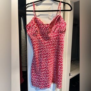 Radar Slip Mini Dress - Red